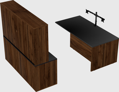 Executive parallel desk with credenza