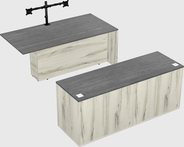 Executive parallel desk with credenza