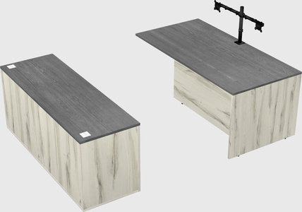 Executive parallel desk with credenza