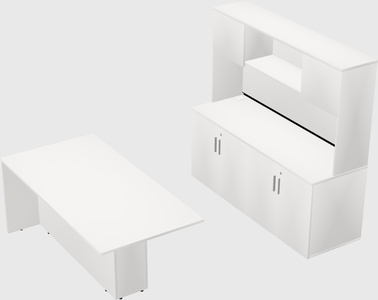Executive parallel desk with credenza