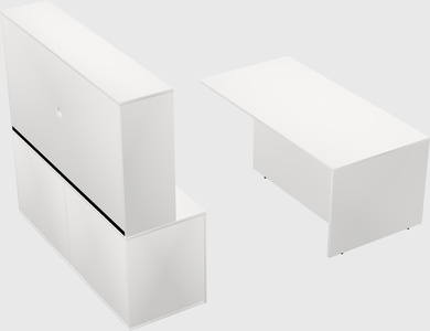 Executive parallel desk with credenza
