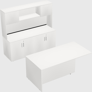 Executive parallel desk with credenza