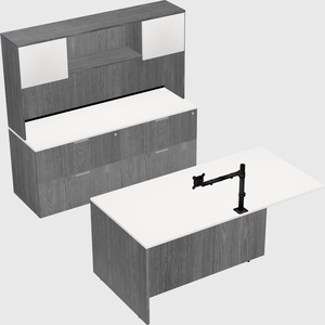 Executive parallel desk with credenza
