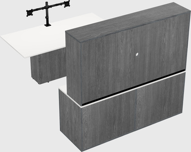 Executive parallel desk with credenza