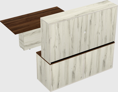 Executive parallel desk with credenza