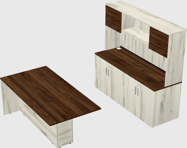 Executive parallel desk with credenza