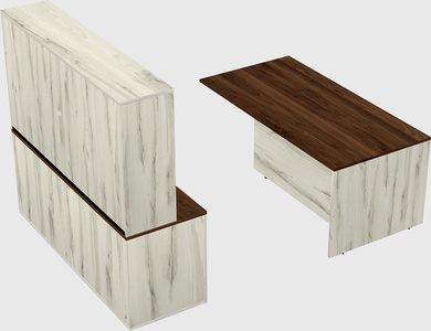 Executive parallel desk with credenza