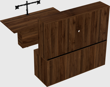 Executive parallel desk with credenza