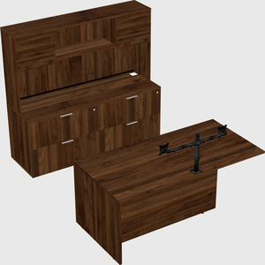 Executive parallel desk with credenza