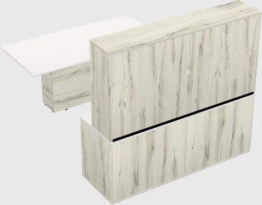 Executive parallel desk with credenza