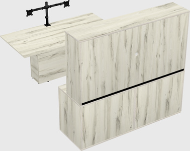 Executive parallel desk with credenza