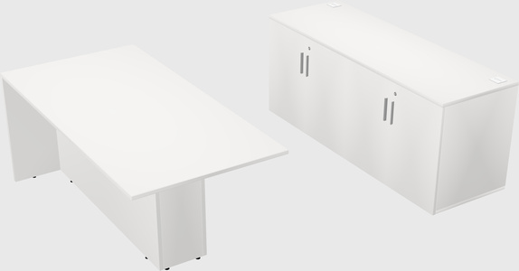 Executive parallel desk with credenza