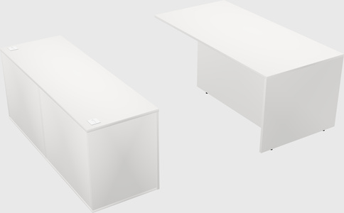 Executive parallel desk with credenza