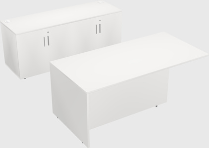 Executive parallel desk with credenza
