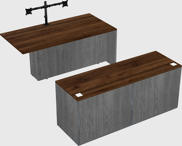 Executive parallel desk with credenza