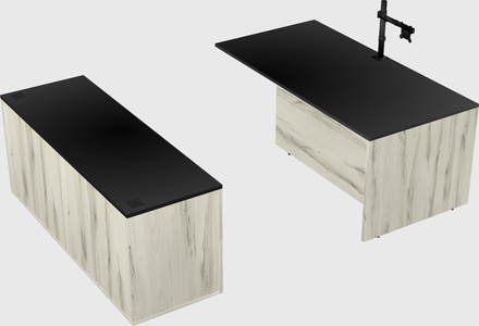 Executive parallel desk with credenza