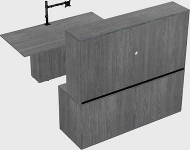 Executive parallel desk with credenza