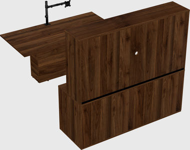 Executive parallel desk with credenza