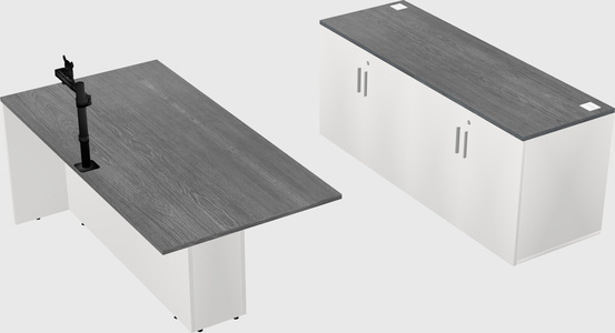 Executive parallel desk with credenza