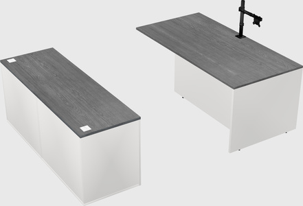 Executive parallel desk with credenza