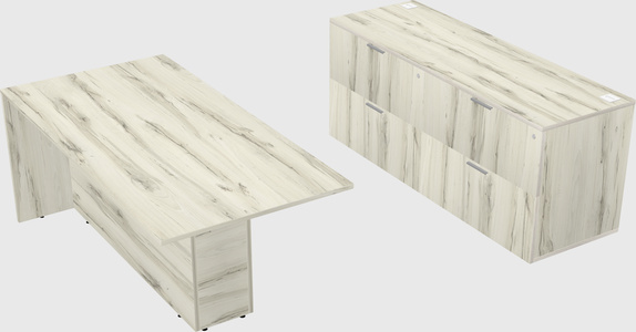 Executive parallel desk with credenza