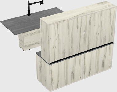 Executive parallel desk with credenza