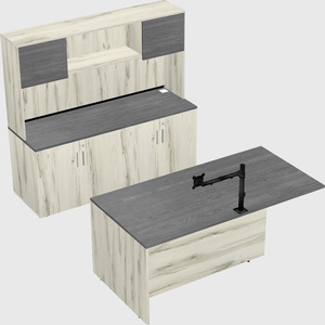 Executive parallel desk with credenza