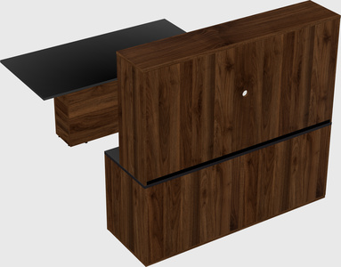 Executive parallel desk with credenza