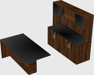 Executive parallel desk with credenza