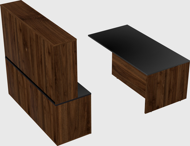 Executive parallel desk with credenza