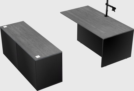 Executive parallel desk with credenza