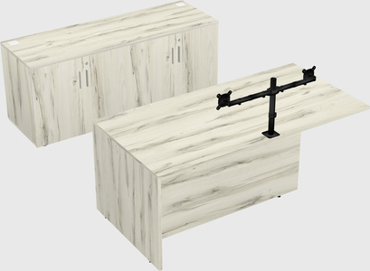 Executive parallel desk with credenza