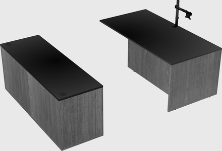 Executive parallel desk with credenza