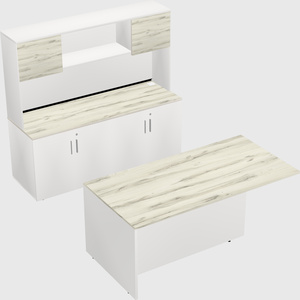 Executive parallel desk with credenza