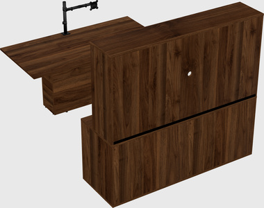 Executive parallel desk with credenza