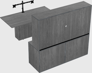 Executive parallel desk with credenza