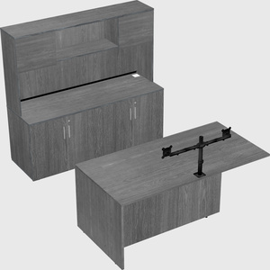 Executive parallel desk with credenza