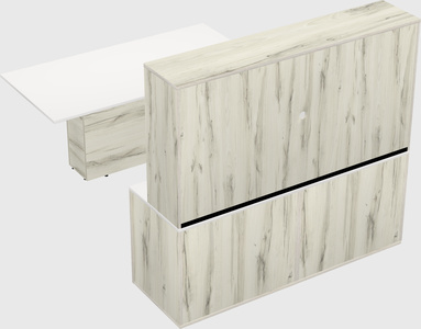 Executive parallel desk with credenza