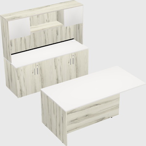 Executive parallel desk with credenza
