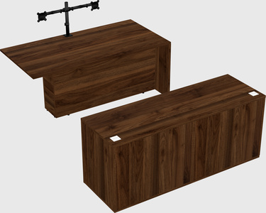 Executive parallel desk with credenza