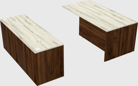 Executive parallel desk with credenza