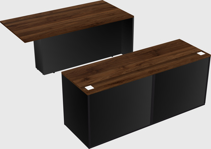 Executive parallel desk with credenza