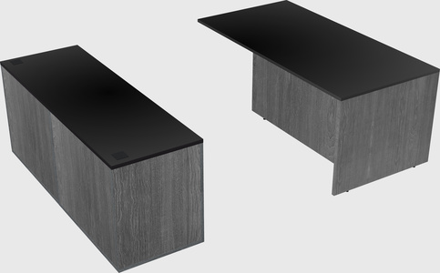 Executive parallel desk with credenza