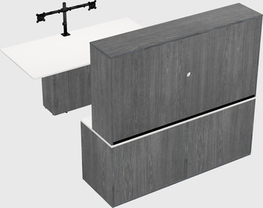Executive parallel desk with credenza