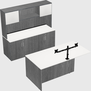 Executive parallel desk with credenza