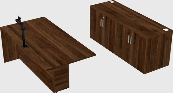 Executive parallel desk with credenza
