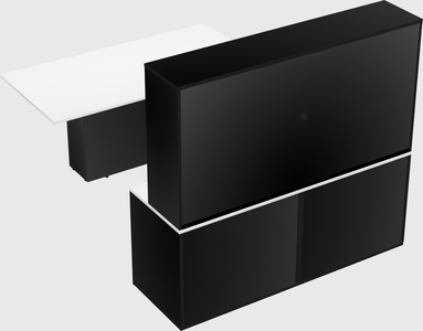Executive parallel desk with credenza