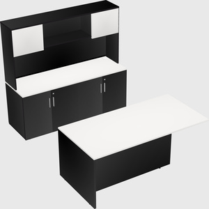 Executive parallel desk with credenza