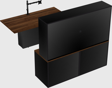 Executive parallel desk with credenza