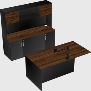 Executive parallel desk with credenza